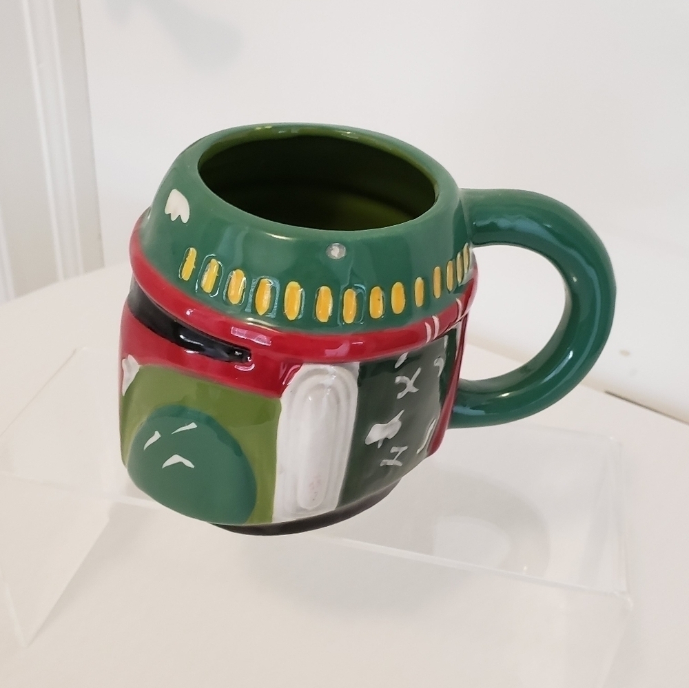 Star Wars Ceramic NOVELTY Coffee Mug Boba Fett's Helmet, Fun 20 Oz.